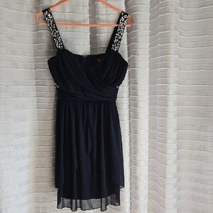 Xtraordinary Silver Babydoll Mini Dress-Perfect For Prom